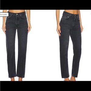 AGOLDE 90’s Pinch Waist High Rise Straight Jeans – Black Wash – 29” Inseam